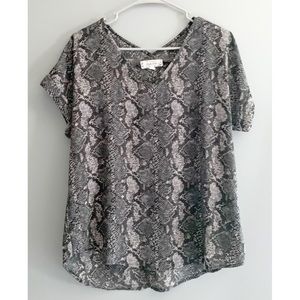 snakeskin short sleeve shirt